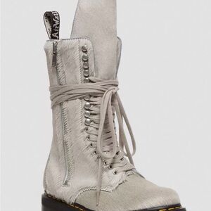 Rick Owens Dr. Marten Pony Hair Platform Boots (Brand New)